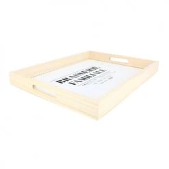 Novastyl Statuettes Et Figurines Plateau En Bois Blanc -Vases Soldes plateau en bois blanc 1