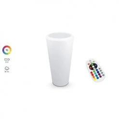 Oviala Vases Pot De Fleurs LED Rechargeable Multicolore -Vases Soldes pot de fleurs led rechargeable multicolore 1