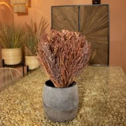 Now’s Home Vases Pot En Verre Gris Taupe H16 -Vases Soldes pot en verre gris taupe h16 2