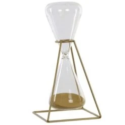 ITEM International Statuettes Et Figurines Sablier De Décoration Métal Doré Et Verre -Vases Soldes sablier de decoration metal dore et verre 4