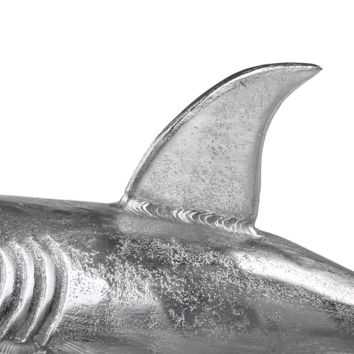 WOMO-DESIGN Statuettes Et Figurines Sculpture Requin Aluminium 106 X 36 X 61 Cm Argenté 6 WOMO-DESIGN Statuettes Et Figurines Sculpture Requin Aluminium 106 X 36 X 61 Cm Argenté – Image 4