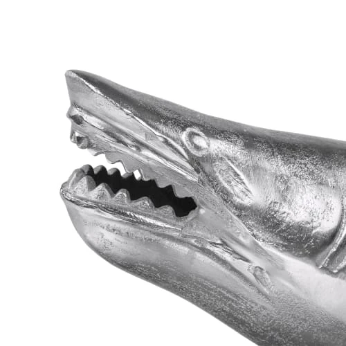 WOMO-DESIGN Statuettes Et Figurines Sculpture Requin Aluminium 106 X 36 X 61 Cm Argenté 7 WOMO-DESIGN Statuettes Et Figurines Sculpture Requin Aluminium 106 X 36 X 61 Cm Argenté – Image 5