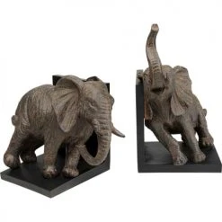 Kare Design Statuettes Et Figurines Serre-livres éléphants En Polyrésine Marron H25 -Vases Soldes serre livres elephants en polyresine marron h25 3
