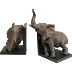 Kare Design Statuettes Et Figurines Serre-livres éléphants En Polyrésine Marron H25 -Vases Soldes serre livres elephants en polyresine marron h25 4