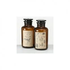 Wadiga Statuettes Et Figurines Set De 2 Flacons Décoratifs En Verre H22cm -Vases Soldes set de 2 flacons decoratifs en verre h22cm 1