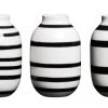 Kähler Design Set De 3 Vases En Miniature Noir H8cm -Vases Soldes set de 3 vases en miniature noir h8cm 1