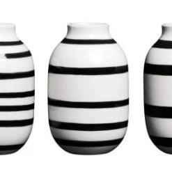 Kähler Design Set De 3 Vases En Miniature Noir H8cm -Vases Soldes set de 3 vases en miniature noir h8cm 3