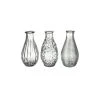 Wadiga Set De 3 Vases En Verre - 6.8x6.8x14cm 1 Wadiga Set De 3 Vases En Verre - 6.8x6.8x14cm -Vases Soldes set de 3 vases en verre 6 8x6 8x14cm
