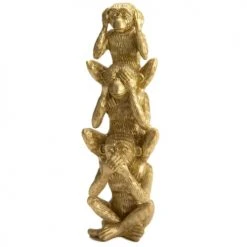 Amadeus Statuettes Et Figurines Singes En Résine Rien Dit, Rien Vu, Rien Entendu H30cm