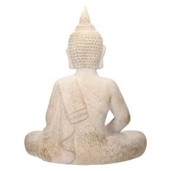 ECD Germany Statuettes Et Figurines Statue De Bouddha Polyrésine Beige-gris 40 X 24 X 48 Cm -Vases Soldes statue de bouddha polyresine beige gris 40 x 24 x 48 cm 1