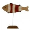 Wadiga Statuettes Et Figurines Statue Déco à Poser En Bois Et Métal Poisson Clown L58,5cm -Vases Soldes statue deco a poser en bois et metal poisson clown l58 5cm