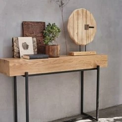 Maisons Du Monde Statuettes Et Figurines Statue Disque En Bois De Paulownia Beige H53 -Vases Soldes statue disque en bois de paulownia beige h53 1000 12 25 221097 2