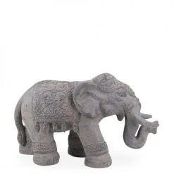 MOYCOR Statuettes Et Figurines Statue éléphant En Résine Gris -Vases Soldes statue elephant en resine gris 1