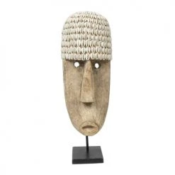 Bazar Bizar Statuettes Et Figurines Statue En Bois Et Grand Coquillage