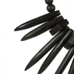 Bazar Bizar Statuettes Et Figurines Statue En Bois Et Herbe Rayung Sur Socle En Métal -Vases Soldes statue en bois et herbe rayung sur socle en metal 4