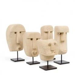 Bazar Bizar Statuettes Et Figurines Statue En Grès Sur Une Base En Métal -Vases Soldes statue en gres sur une base en metal 9