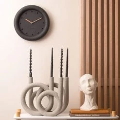 Present Time Statuettes Et Figurines Statue Face Art Large Résine Noir -Vases Soldes statue face art large resine noir 3