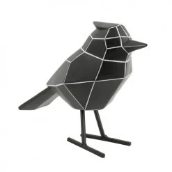 Present Time Statuettes Et Figurines Statue Origami Bird Stripes Noir H18cm