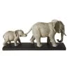 Maisons Du Monde Statuettes Et Figurines Statuette 2 éléphants Grise Et Socle En Métal Noir H21 -Vases Soldes statuette 2 elephants grise et socle en metal noir h21 1000 10 26 191209 1
