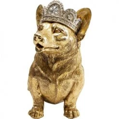Kare Design Statuettes Et Figurines Statuette Chien Corgi Couronne Assis En Polyrésine Dorée -Vases Soldes statuette chien corgi couronne assis en polyresine doree 2