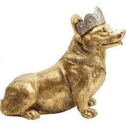 Kare Design Statuettes Et Figurines Statuette Chien Corgi Couronne Assis En Polyrésine Dorée -Vases Soldes statuette chien corgi couronne assis en polyresine doree 4