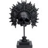 Kare Design Statuettes Et Figurines Statuette Crâne Avec Couronne En Polyrésine Noire H49 -Vases Soldes statuette crane avec couronne en polyresine noire h49