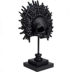 Kare Design Statuettes Et Figurines Statuette Crâne Avec Couronne En Polyrésine Noire H49 -Vases Soldes statuette crane avec couronne en polyresine noire h49 3