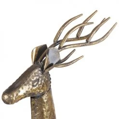 Beliani Statuettes Et Figurines Statuette Déco Renne Doré 126 Cm -Vases Soldes statuette deco renne dore 126 cm 4