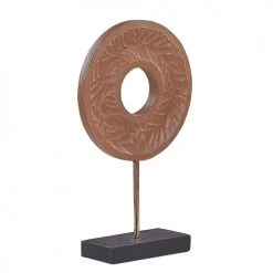 Beliani Statuettes Et Figurines Statuette Décorative Dorée Sur Socle Noir 34 Cm -Vases Soldes statuette decorative doree sur socle noir 34 cm 3