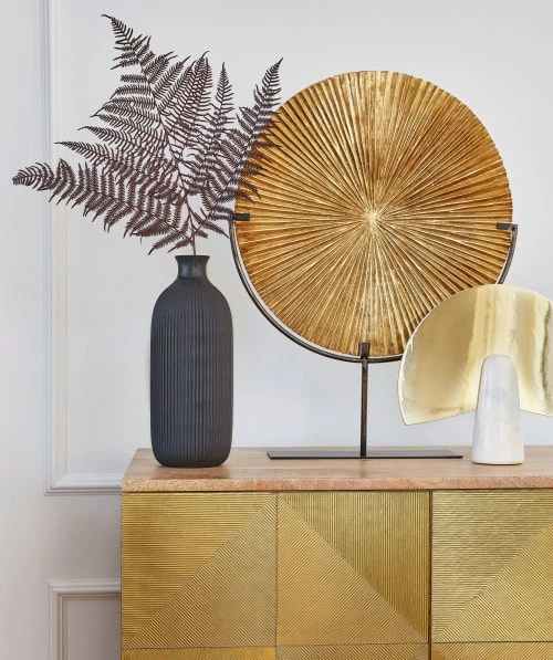 Maisons Du Monde Statuettes Et Figurines Statuette En Métal Doré Et Marbre Beige H26 4 Maisons Du Monde Statuettes Et Figurines Statuette En Métal Doré Et Marbre Beige H26 – Image 2