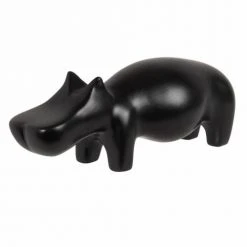 Maisons Du Monde Statuettes Et Figurines Statuette Hippopotame En Dolomite Noire H11