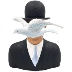 Parastone Statuettes Et Figurines Statuette L'homme Au Chapeau Melon De Magritte H15cm