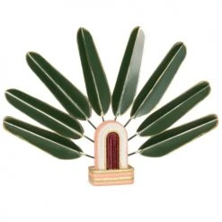 Maisons Du Monde Statuettes Et Figurines Statuette Palmier En Métal Vert H3