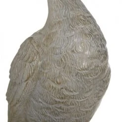 Ixia Statuettes Et Figurines Statuette Paon De Décoration Blanc Patiné Or Et Argent -Vases Soldes statuette paon de decoration blanc patine or et argent 3