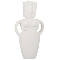 Maisons Du Monde Statuettes Et Figurines Statuette Personnage Blanc à Motifs H11