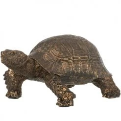 Jolipa Statuettes Et Figurines Statuette Petite Tortue Or Patinée