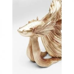 Kare Design Statuettes Et Figurines Statuette Poisson Combattant En Polyrésine Dorée 37x34 -Vases Soldes statuette poisson combattant en polyresine doree 37x34 3