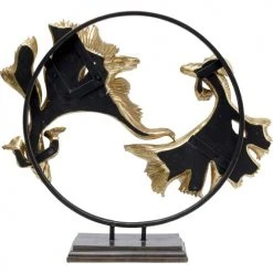 Kare Design Statuettes Et Figurines Statuette Poissons Combattants En Polyrésine Dorée Et Acier 65x58 -Vases Soldes statuette poissons combattants en polyresine doree et acier 65x58 4