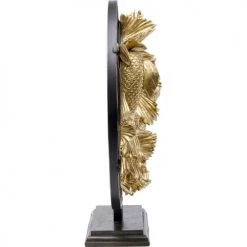 Kare Design Statuettes Et Figurines Statuette Poissons Combattants En Polyrésine Dorée Et Acier 65x58 -Vases Soldes statuette poissons combattants en polyresine doree et acier 65x58 5