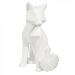 Maisons Du Monde Décorations à Poser De Noël Statuette Renard Blanc H26