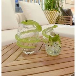 Now’s Home Statuettes Et Figurines Statuette Serpent Et Oeuf En Verre Soufflé H17 -Vases Soldes statuette serpent et oeuf en verre souffle h17 2