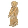 Amadeus Statuettes Et Figurines Statuette Singe En Résine Or H15cm -Vases Soldes statuette singe en resine or h15cm