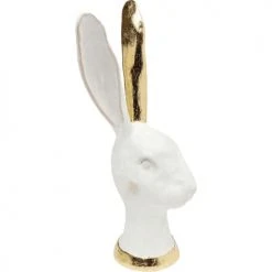 Kare Design Statuettes Et Figurines Statuette Tête De Lapin En Polyrésine Blanche Et Dorée -Vases Soldes statuette tete de lapin en polyresine blanche et doree 4