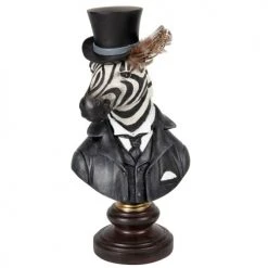 Vases Soldes 16 Maisons Du Monde Statuettes Et Figurines Statuette Zèbre Fantaisie Et Plumes Noirs, Blancs Et Marron H30