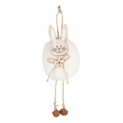 Maisons Du Monde Statuettes Et Figurines Suspension Lapin Imitation Fourrure Blanche Avec Grelots - Lot De 3 -Vases Soldes suspension lapin imitation fourrure blanche avec grelots 1000 4 29 201216 2