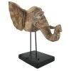 MOYCOR Statuettes Et Figurines Tête D'éléphant En Bois -Vases Soldes tete d elephant en bois