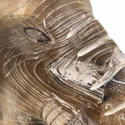 MOYCOR Statuettes Et Figurines Tête D'éléphant En Bois -Vases Soldes tete d elephant en bois 4