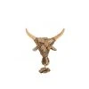 LANADECO Statuettes Et Figurines Tête De Taureau Sur Pied Bois Flotté Naturel -Vases Soldes tete de taureau sur pied bois flotte naturel