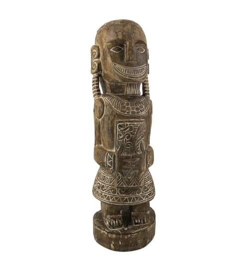 MOYCOR Statuettes Et Figurines Totem Primitif En Bois Marron 3 MOYCOR Statuettes Et Figurines Totem Primitif En Bois Marron