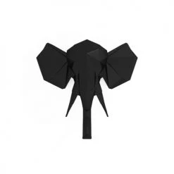 Potiron Paris Statuettes Et Figurines Trophée Décoratif Mural éléphant Noir En Polyrésine